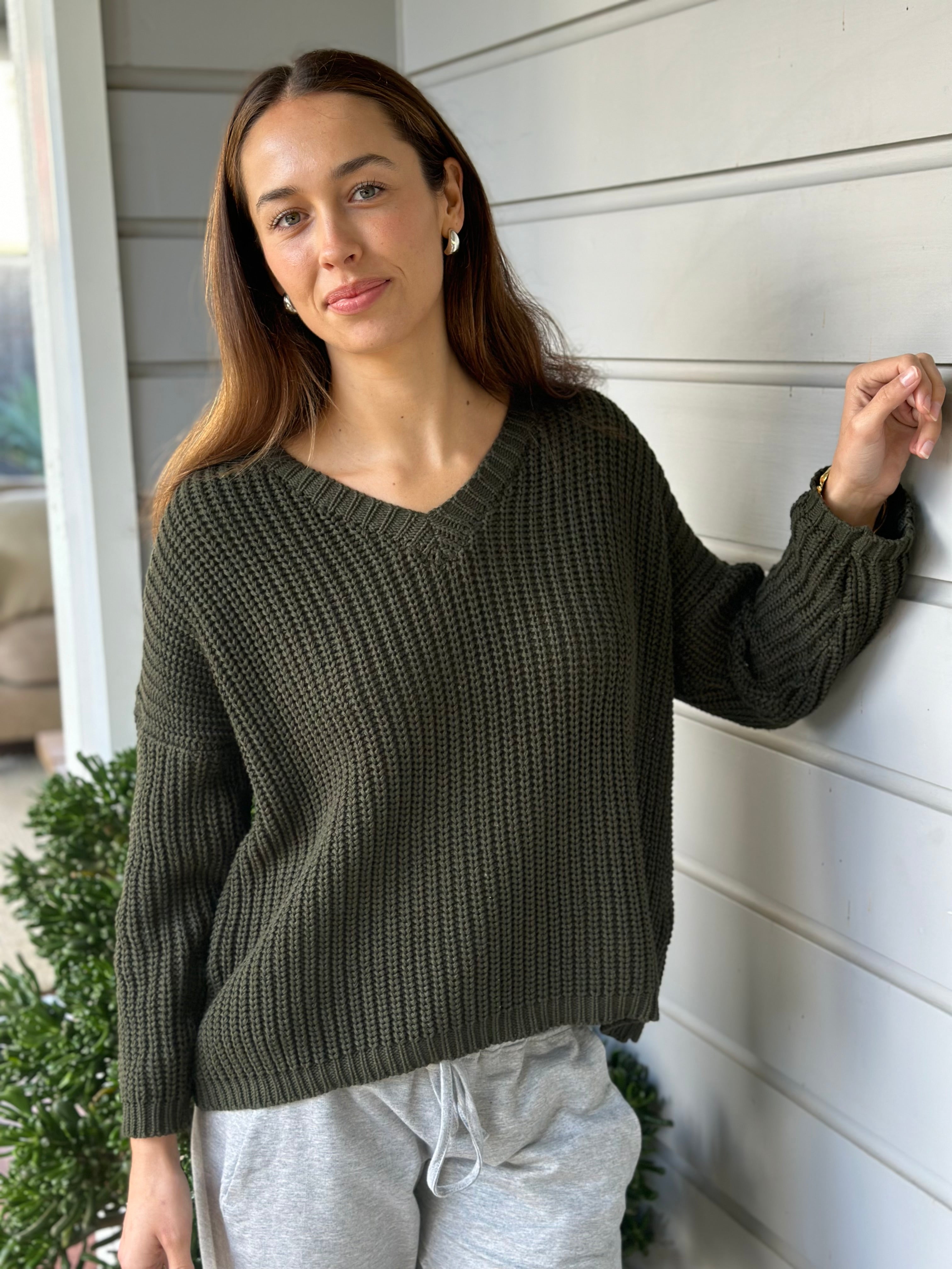 jasper cotton knit - army