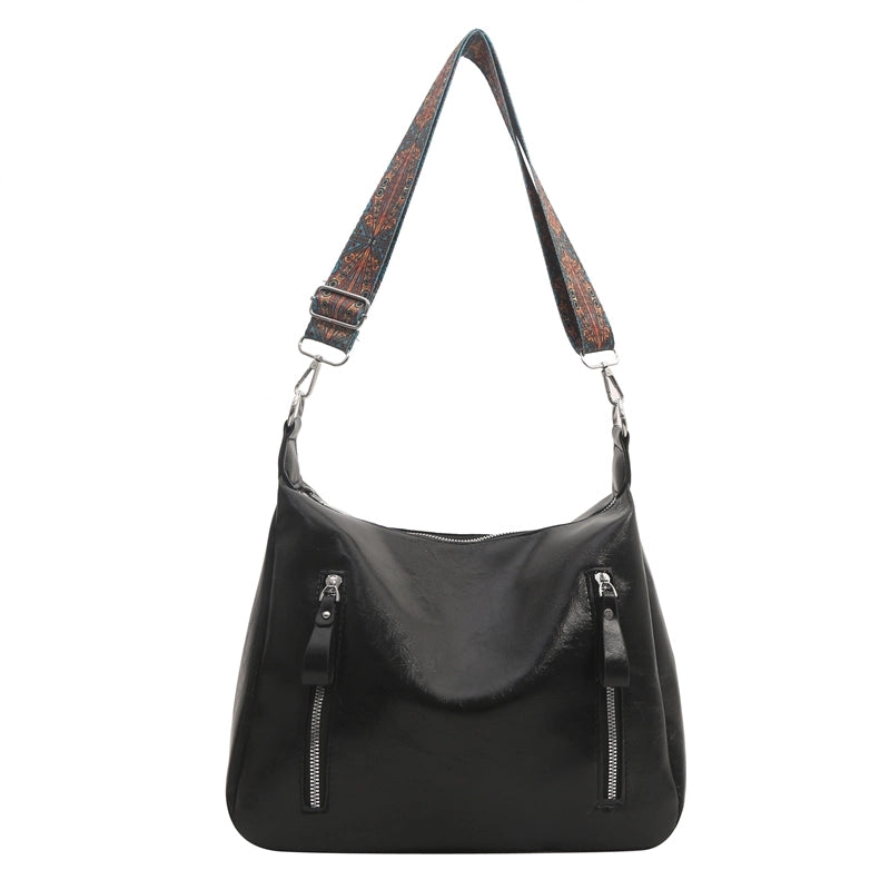 Women's Classic Style Solid Color Pu Leather Shopping Bags