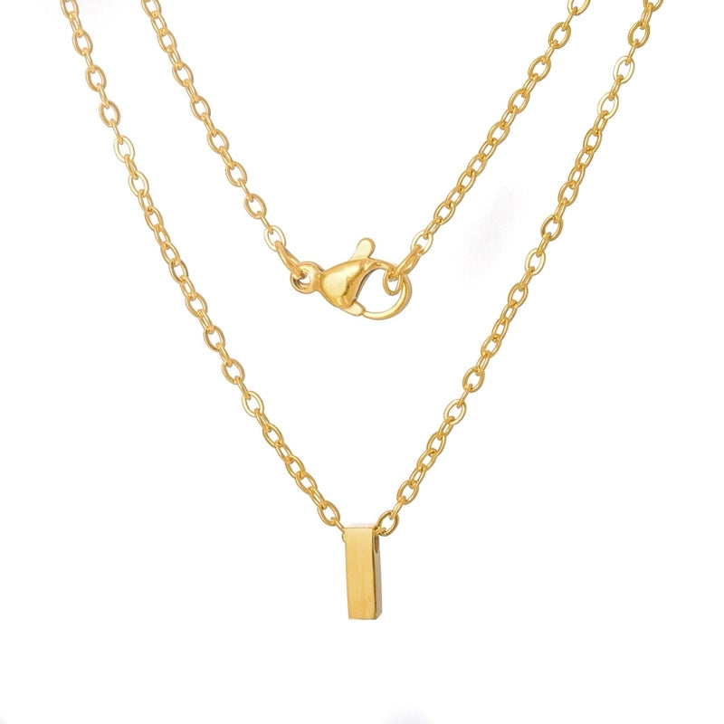 Titanium Steel Minimalist Plating Letter None Necklace