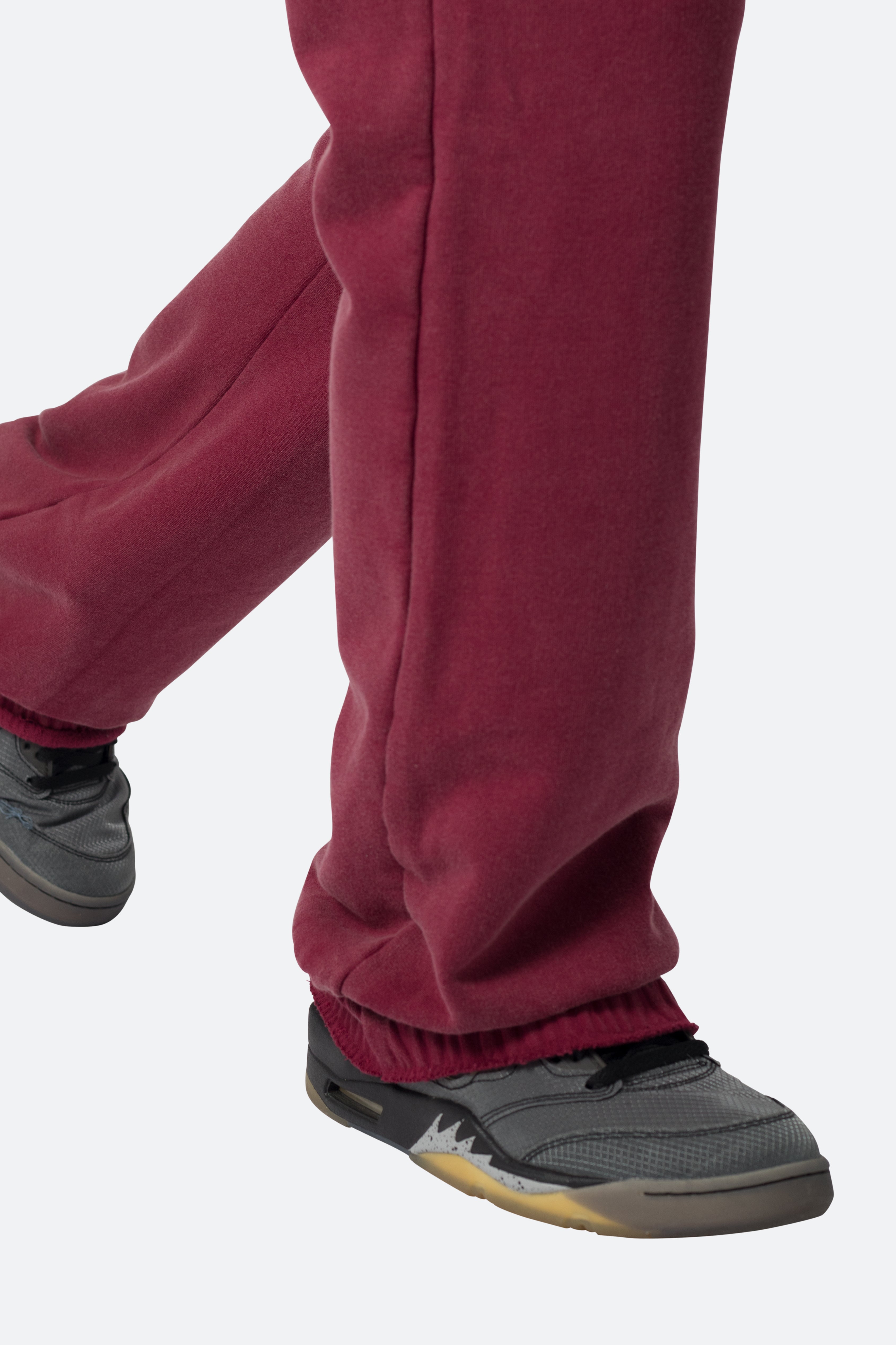 Washed Flare Sweatpants - Magenta