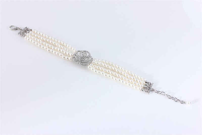 Flower Pattern Pearl Dog Cat Collar