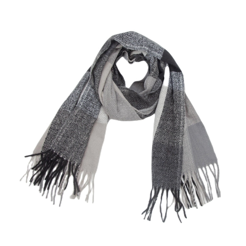 Women's Casual Minimalist Lattice Polyester Tassel Scarf