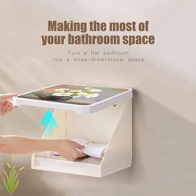 Folding Storage Box for Bathroom . Wall Mounted Bathroom Shelves