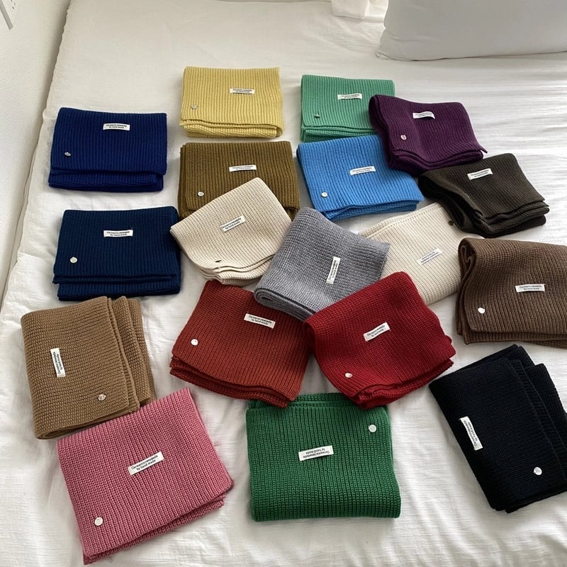 Women's Basic Minimalist Classic Style Solid Color Artificial Wool Acrylic Blend Scarf