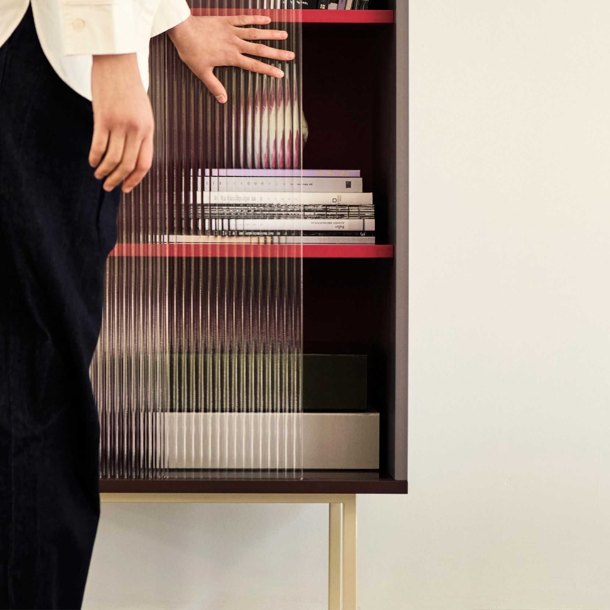 Color Cabinet Tall with Glass Doors. Multi