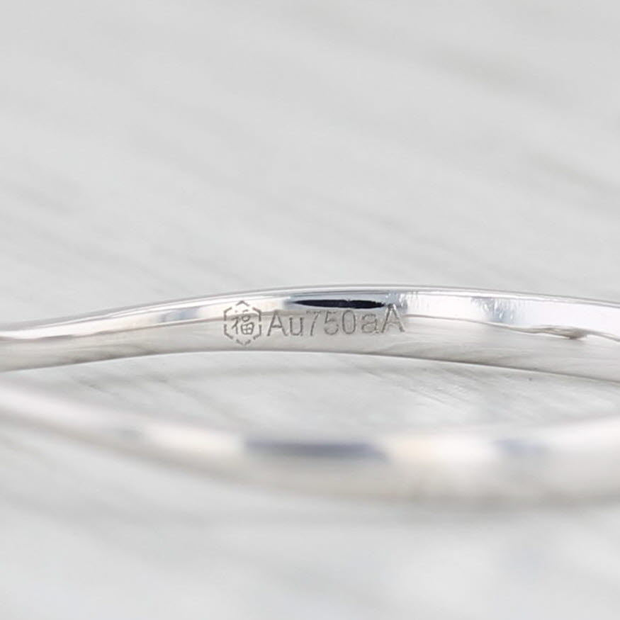 VS2 Diamond Solitaire Bypass Ring 18k White Gold Size 6 Stackable