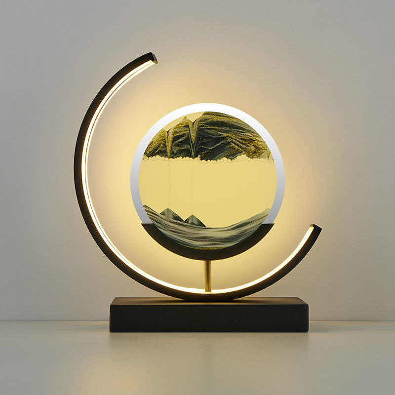 Sand And Water Moving Art LED Moon Lamp