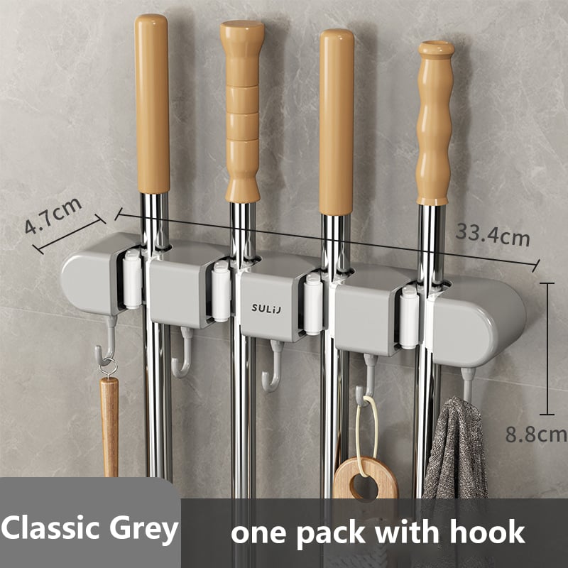 Multifunctional Mop Holder with Hook