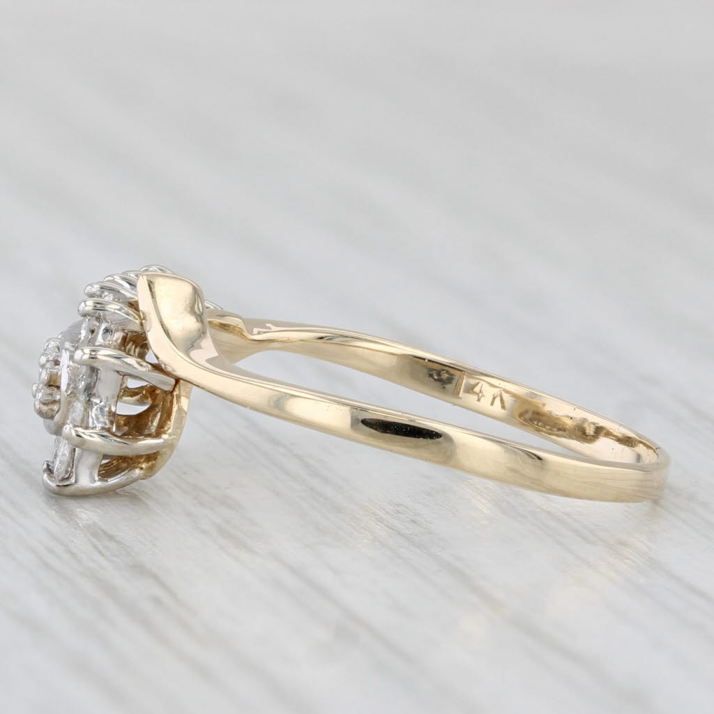 0.33ctw Diamond Paisley Ring 14k Yellow Gold Size 8