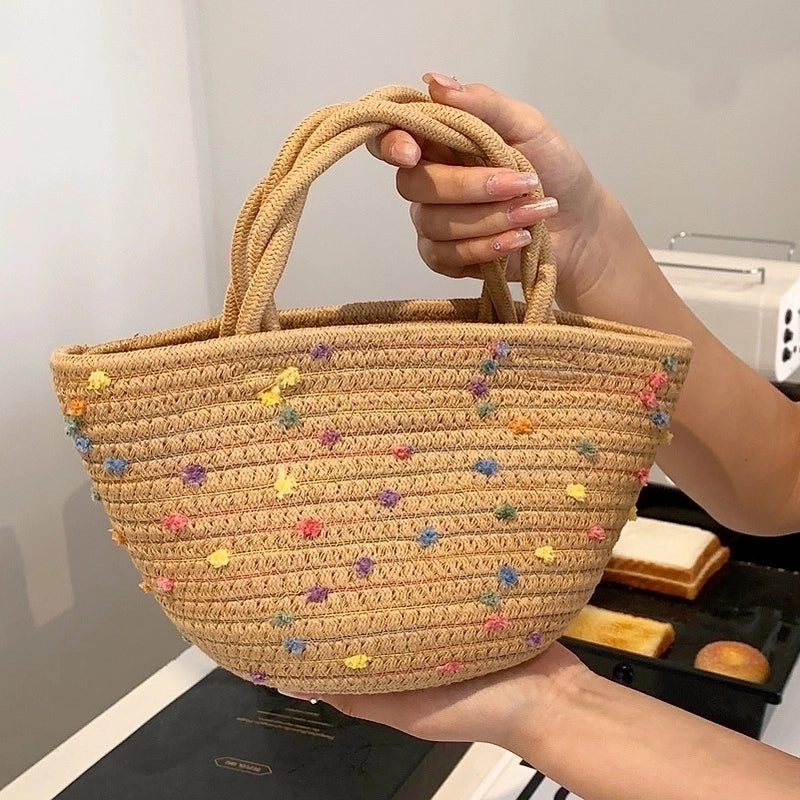 Women's Small Summer Straw Vacation Straw Bag