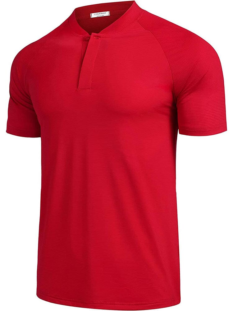 Short Sleeve Collarless Golf Polo Shirts (US Only)