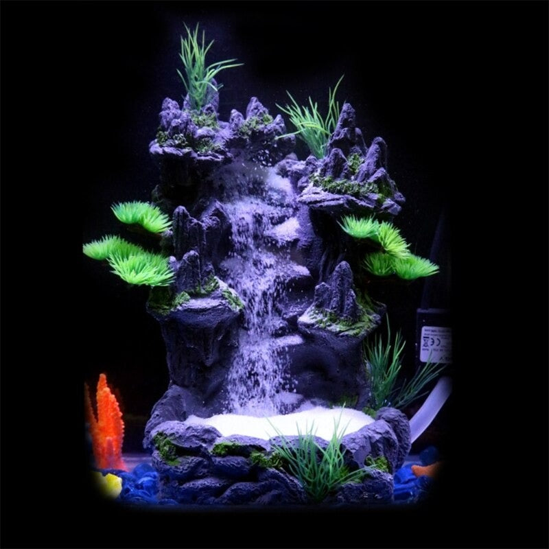 Artificial Resin Stone Rock Mountain Ornament For Aquarium