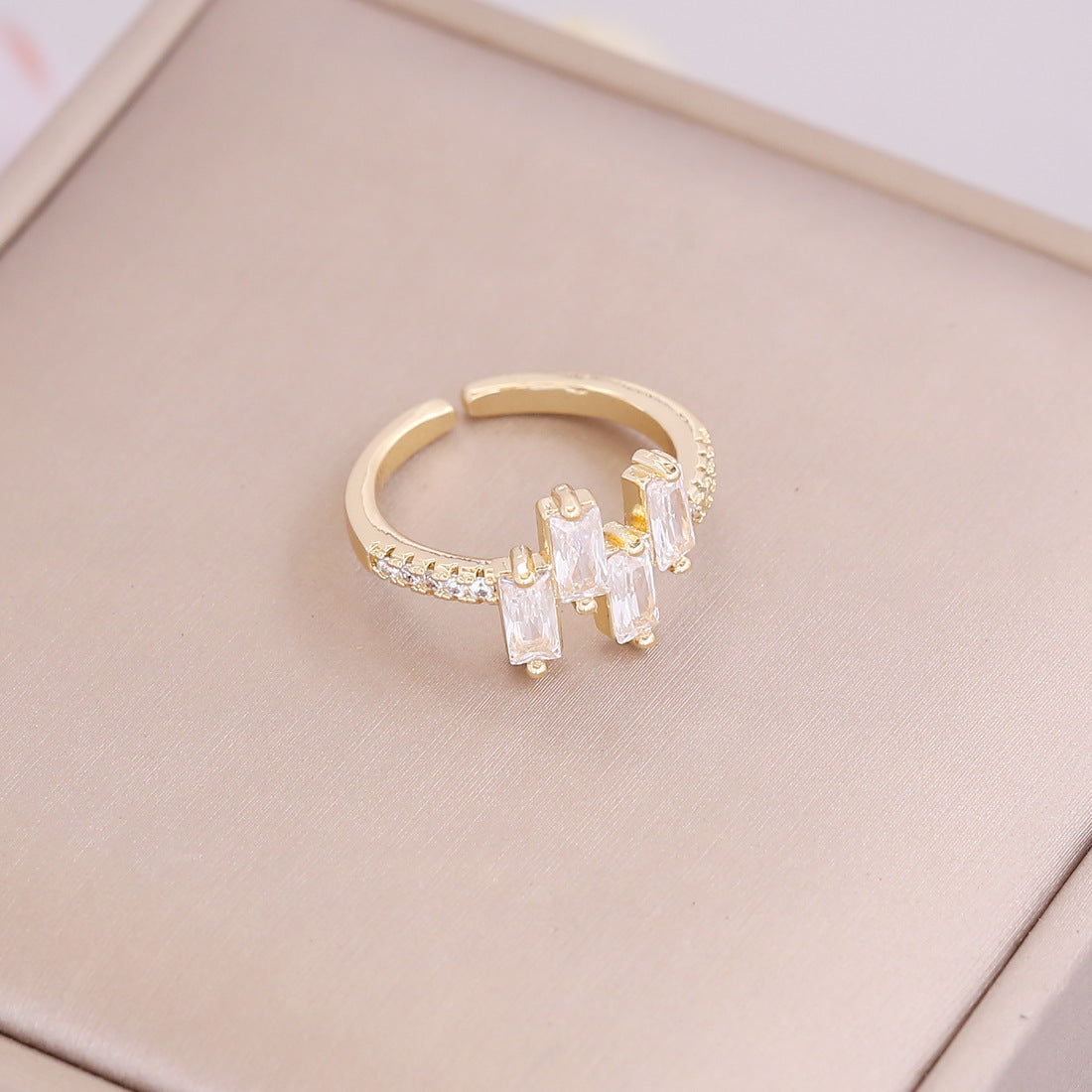 Women Metal Bowknot Copper Electroplating Rings