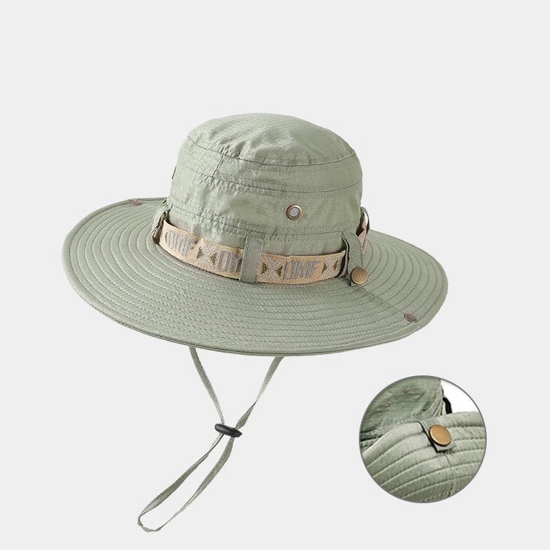 Unisex Casual Minimalist Letter Solid Color Embroidery Big Eaves Bucket Hat