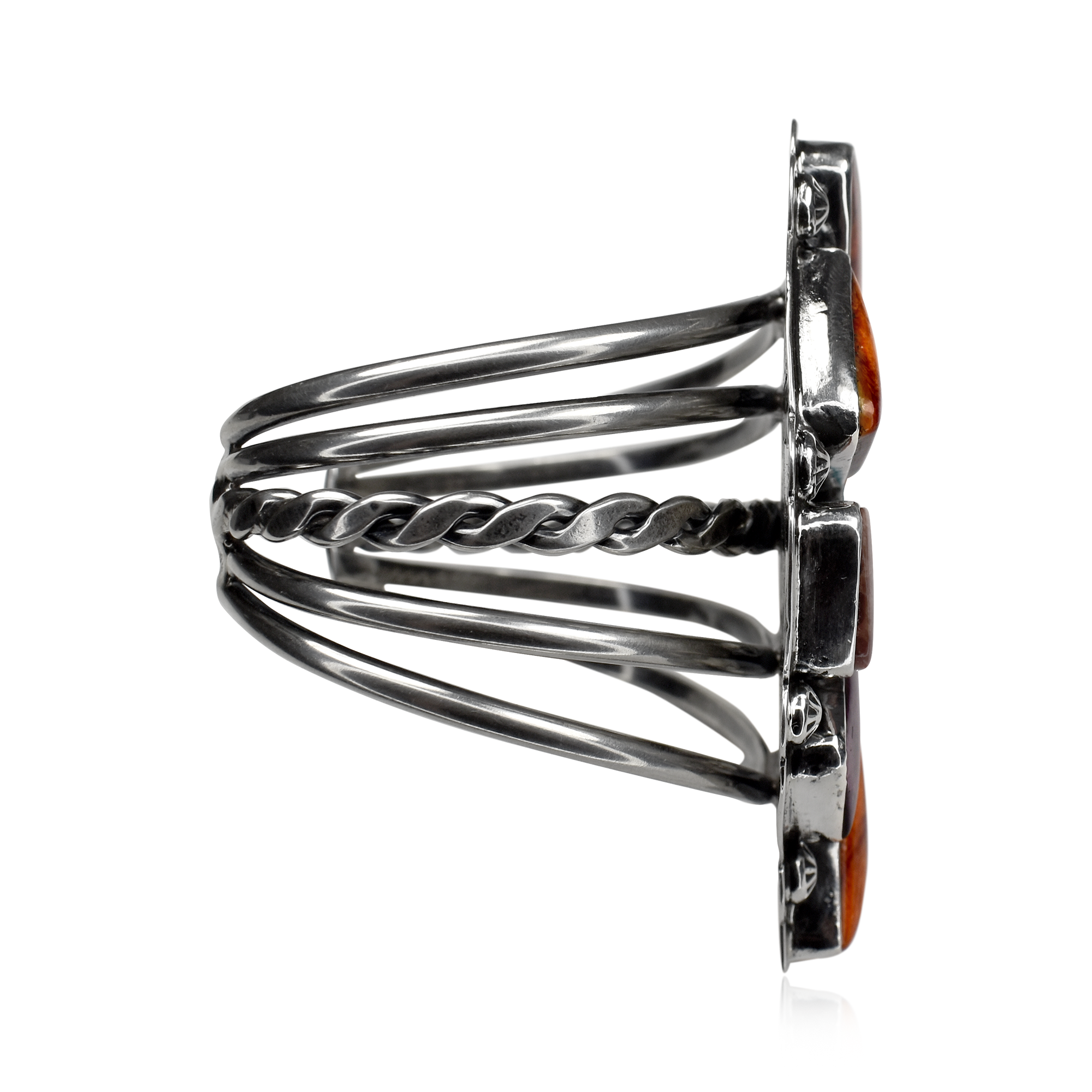 Multicolored Spiny Oyster and  Flower Cuff