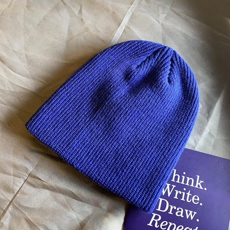 Unisex Basic Solid Color Eaveless Wool Cap