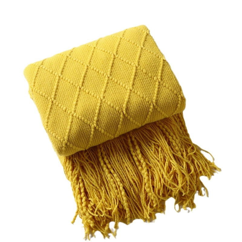 Elegant Solid Color Polyacrylonitrile Fiber (Acrylic) Blanket
