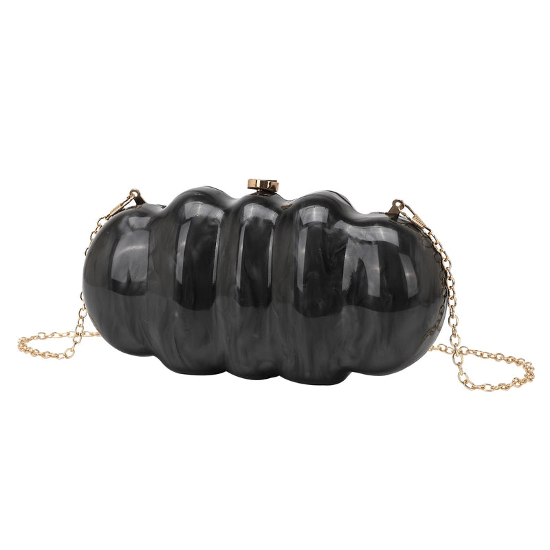 White Pink Black Arylic Solid Color Oval Evening Bags
