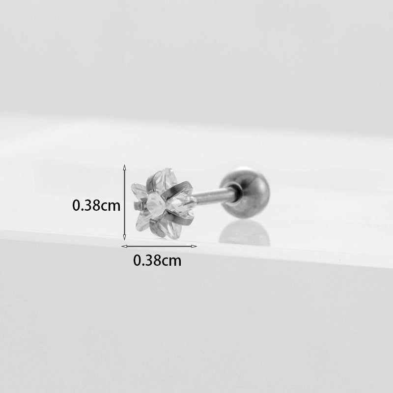 Ear Cartilage Rings & Studs Geometric Copper Plating Artificial Gemstones
