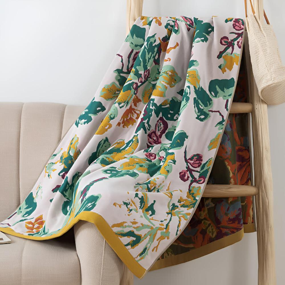 Nature's Embrace Floral Bath Towel