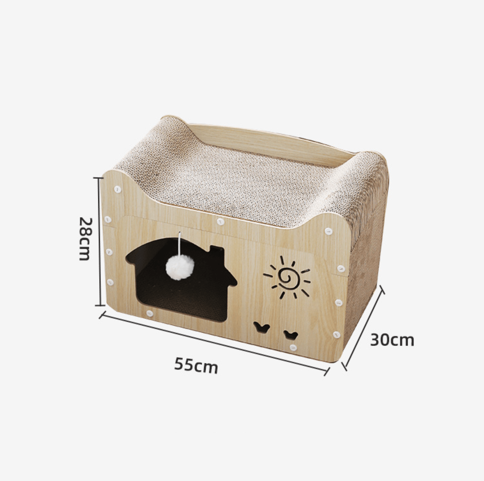 Cat House Scratcher and Bed