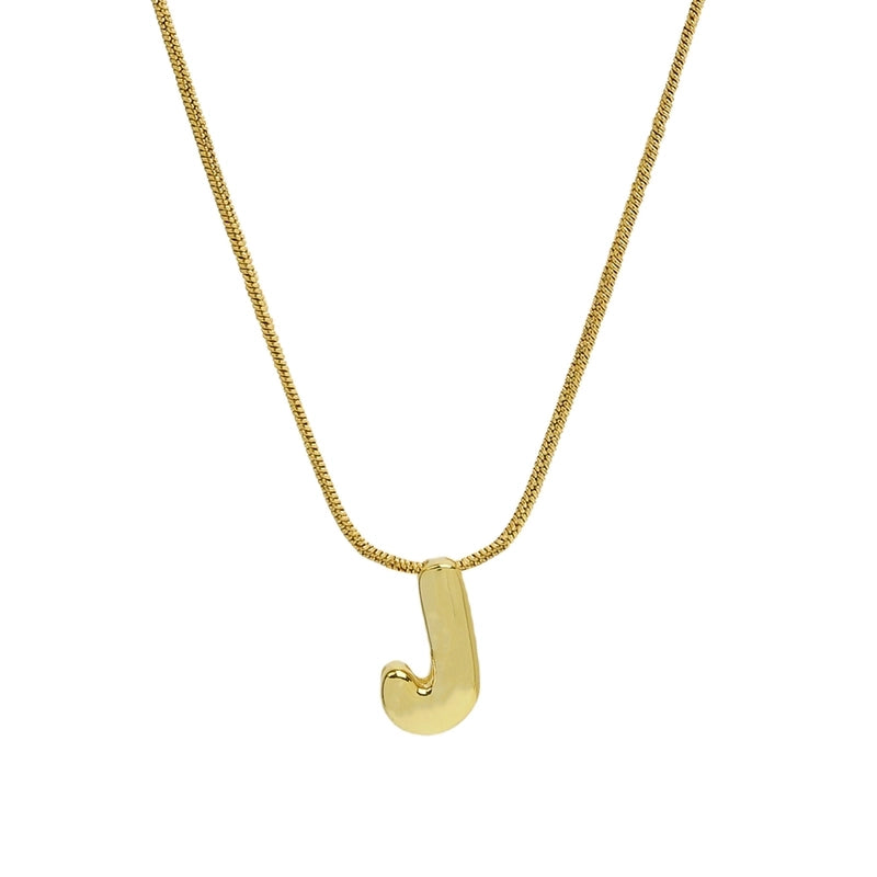 Basic Modern Style Classic Style Letter 304 Stainless Steel Brass Plating Pendant Necklace