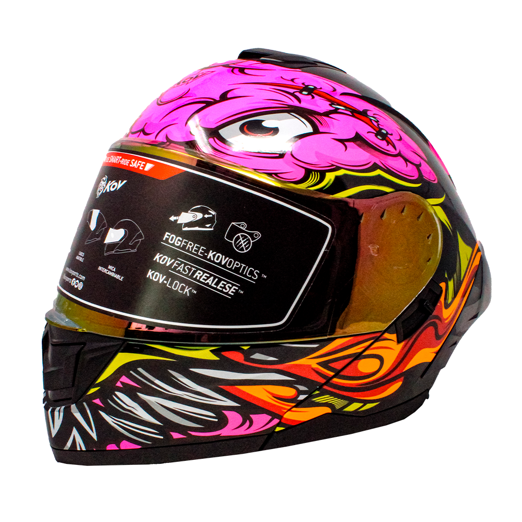 Casco Kov Rush Brainy Rosa