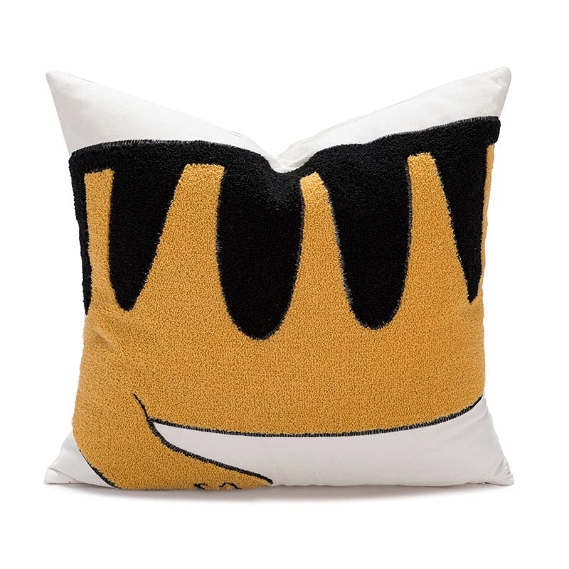 Retro Abstract Painting Tiger Cotton Plush Pillow Cases