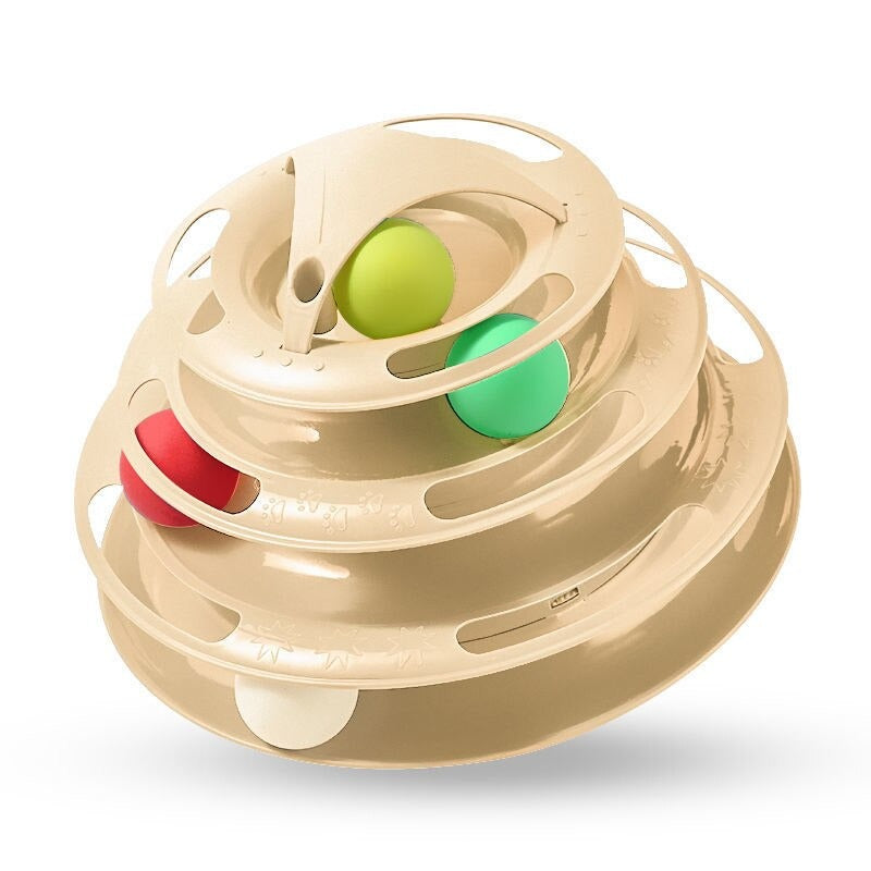 Four-Layer Cat Toys Turntable Ball