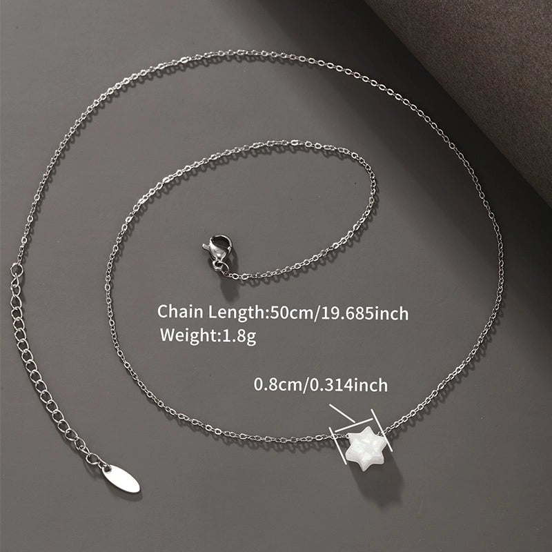 304 Stainless Steel Plastic XUPING Minimalist Hexagram Cross Pendant Necklace