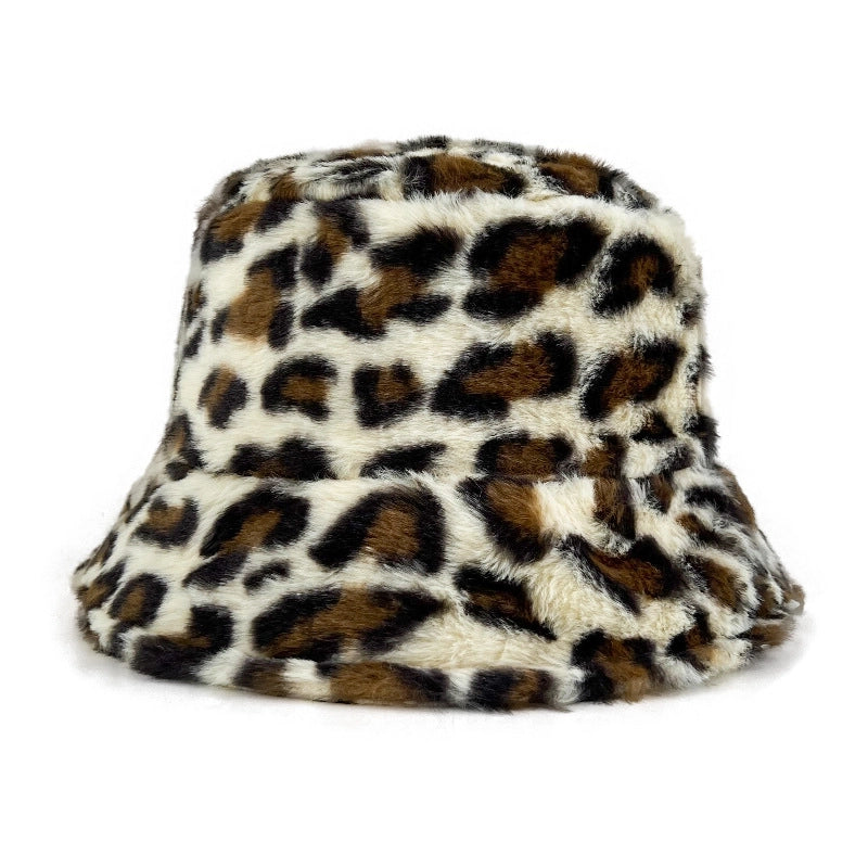 Women's Casual Leopard Wide Eaves Bucket Hat