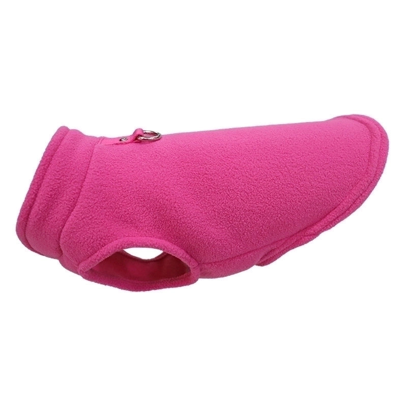 Casual Polar Fleece Solid Color Pet Clothing