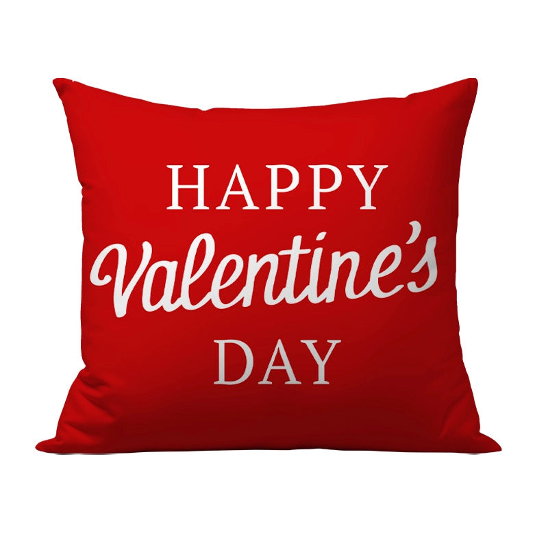 Valentine'S Day Minimalist Letter Plush Throw Pillow Pillow Cases Couch & Sofa Decor