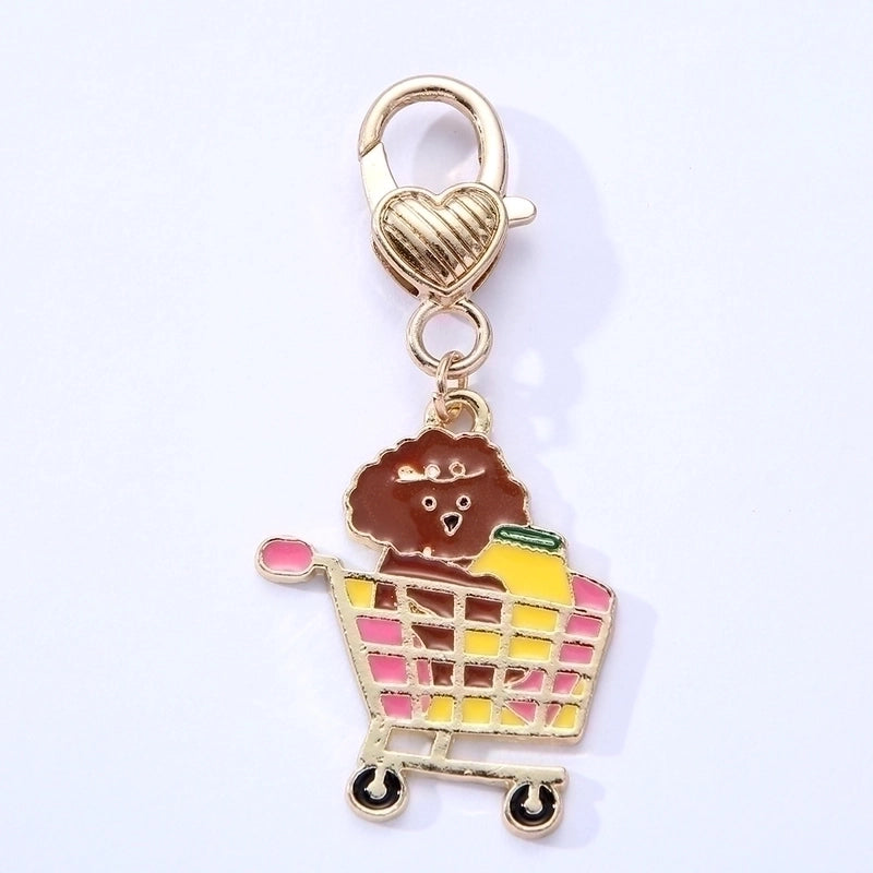 Cute Pet Dog Alloy Drip Oil Pendant Jewelry Accessories