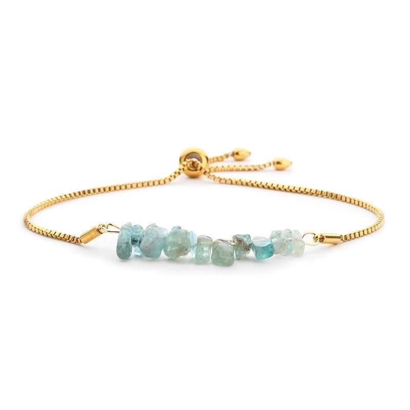 Casual Irregular Stainless Steel Natural Stone Bracelets In Bulk