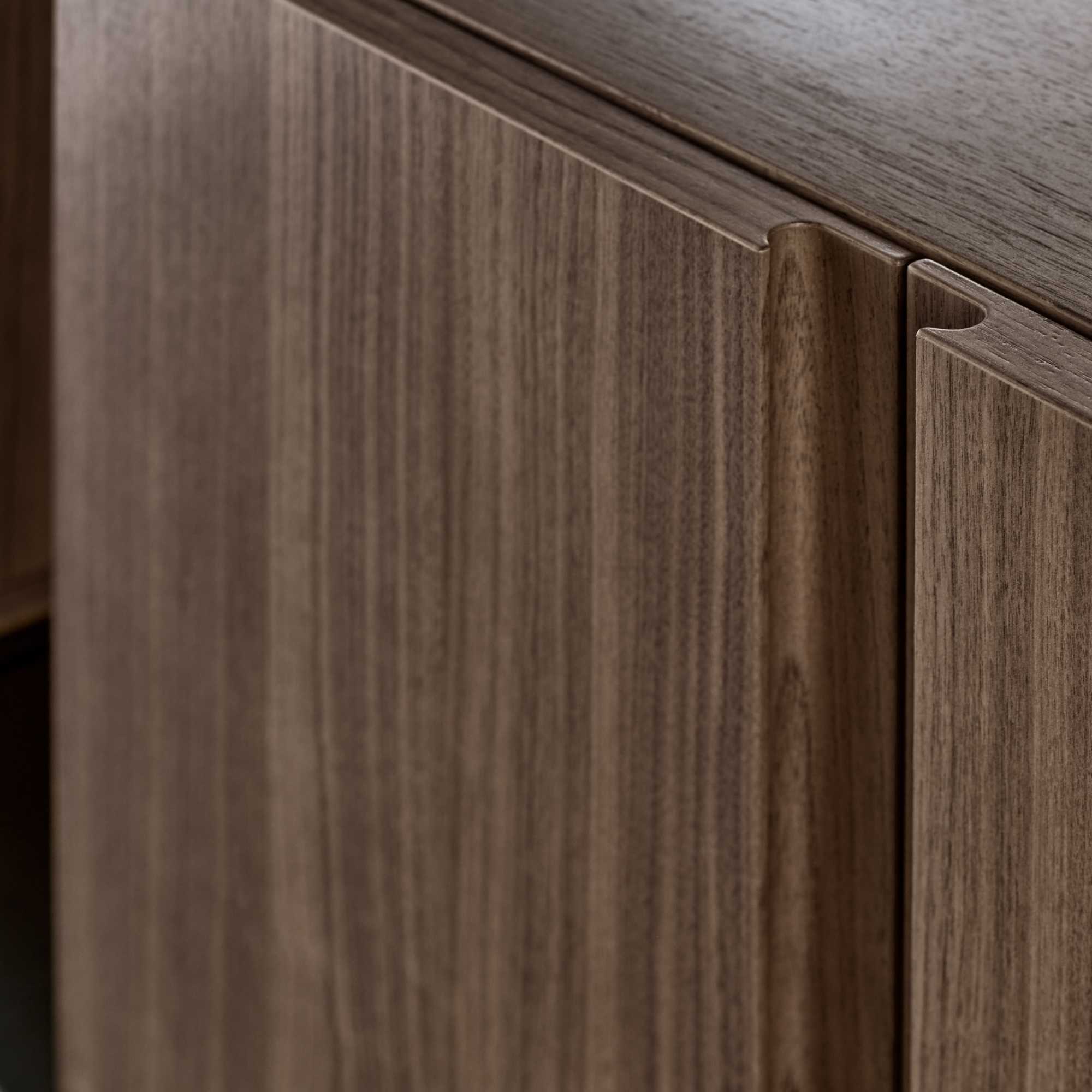 String Pira G2 wall-mounted floor shelf 90+70. black/walnut
