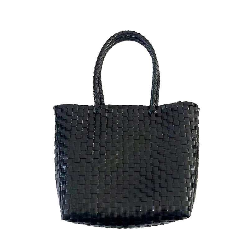 Women's Large PVC Solid Color Streetwear Square Open Handbag