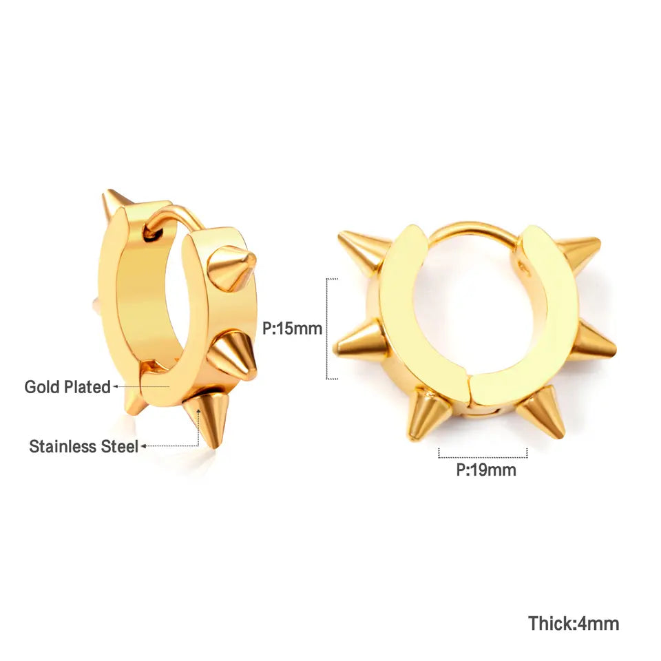 Spiked hoops - Gold