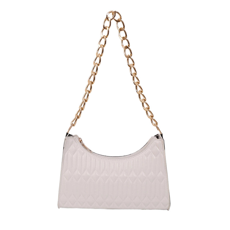 Women's Pu Leather Solid Color Classic Style Square Zipper Shoulder Bag