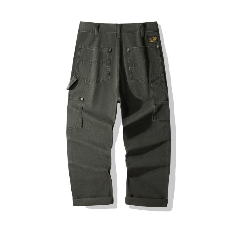 Men's Casual Striped Canvas Cargo Pants