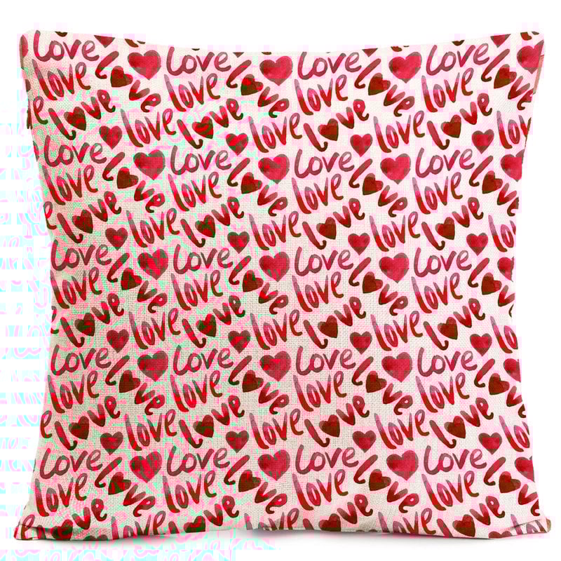 Valentine'S Day Elegant Lady Minimalist Letter Heart Shape Polyester Pillow Cases Couch & Sofa Decor