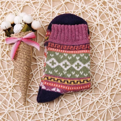 Retro Thick Warm Rabbit Wool Socks