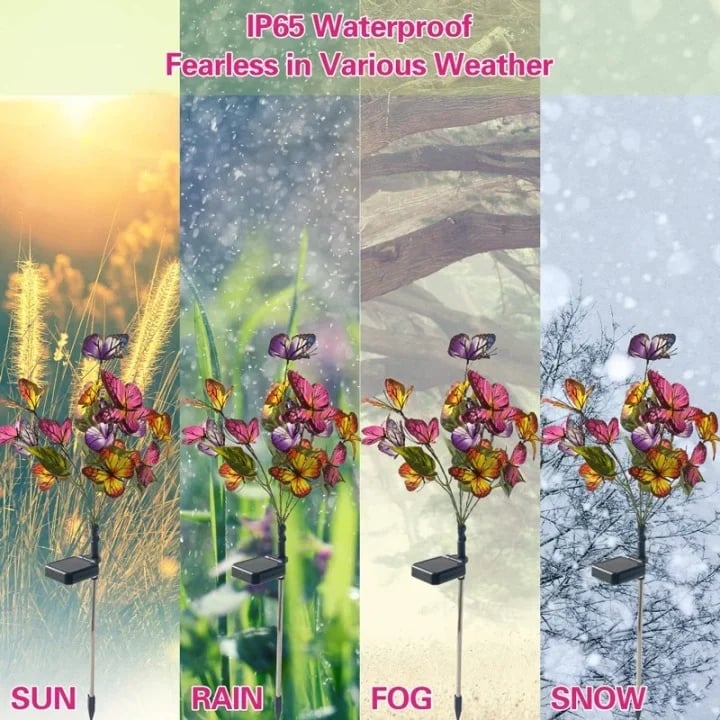🙌LAST DAY 49% Off😍Solar Outdoor Butterfly Lights🦋💐