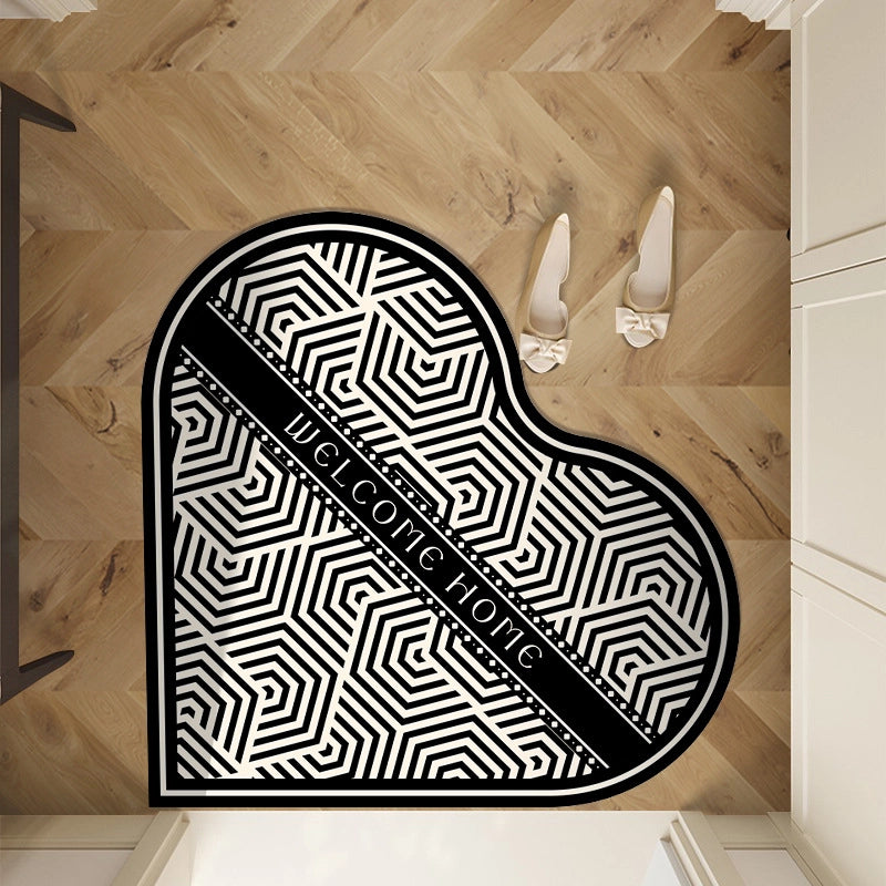 Casual Elegant Pastoral Letter Heart Shape Polyester Carpet Bathing