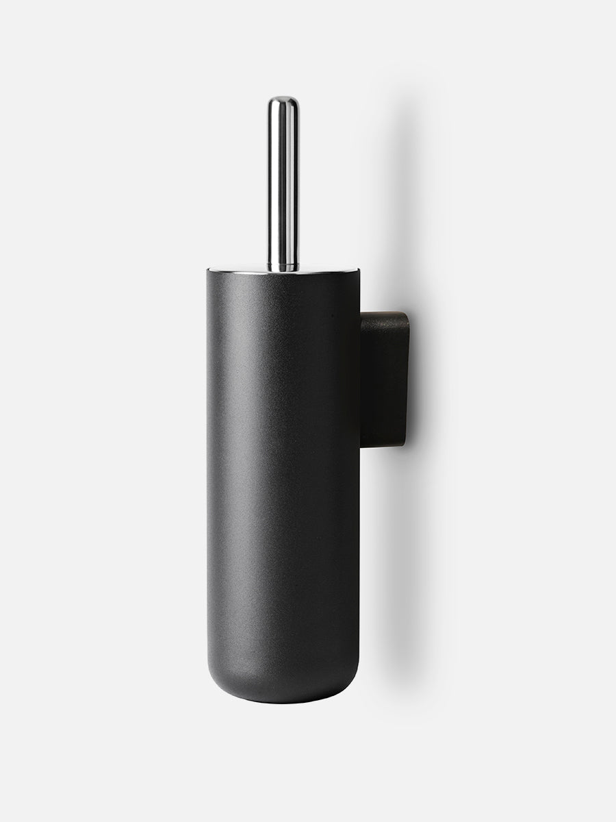 Black Bath Toilet Brush. Wall