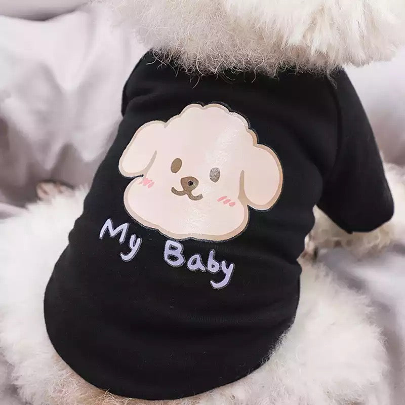 Cartoon Bear Cotton Dog Cat T-shirt