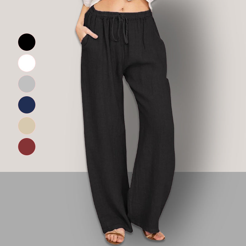 💥Hot Sales-49% OFF🔥Women's Summer Linen Cotton Wide Leg Pants