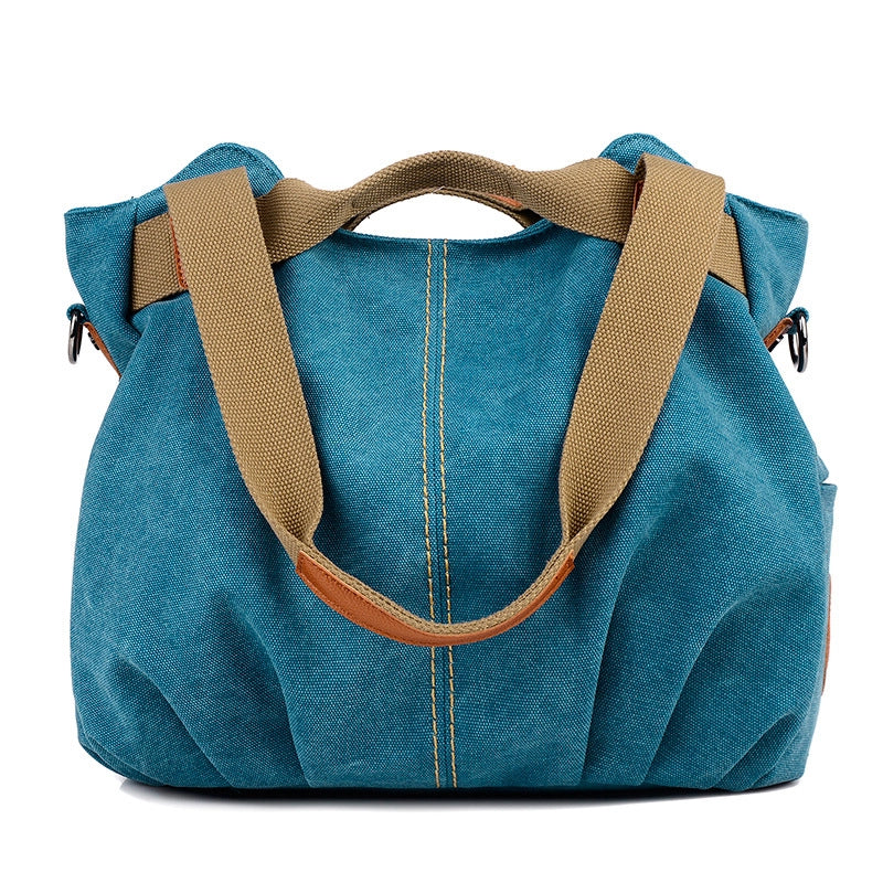 New Canvas Bag Women's Retro Fashion Portable Shoulder Bag Messenger Bag Fashion  Fashion Women's Bag