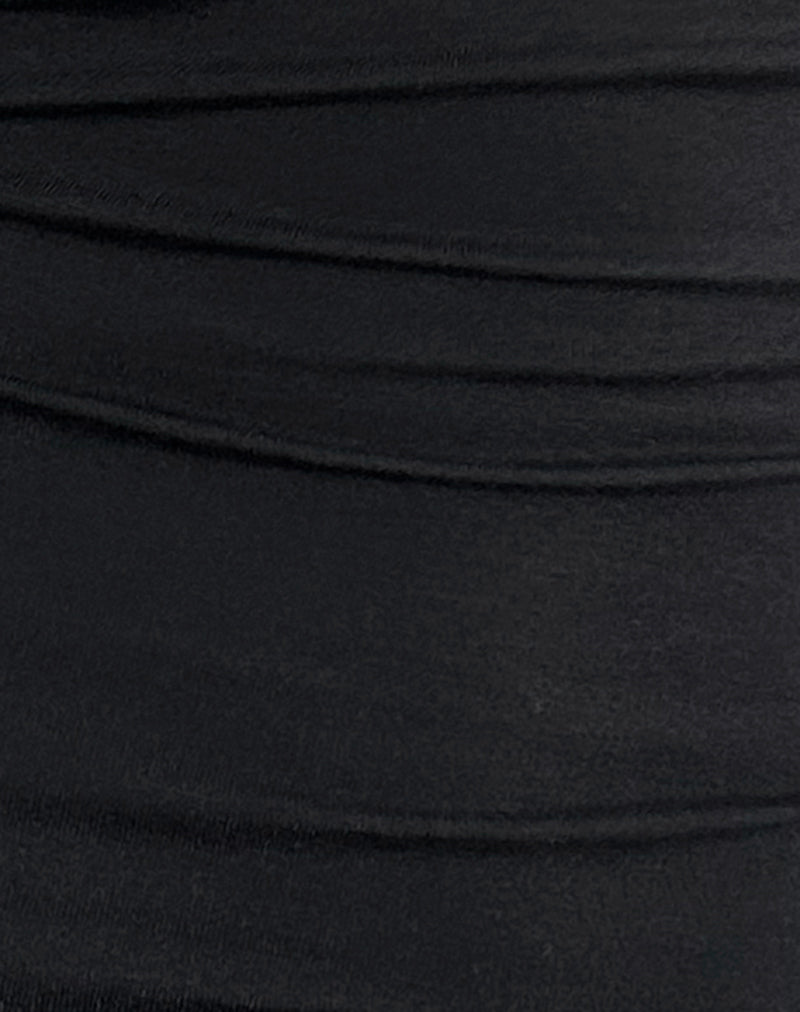 Kerri Keyhole Top in Jersey Black