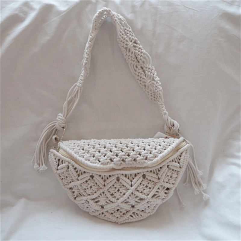 Women's Cute Geometric Cotton Rope Waist Bags